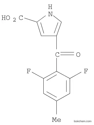 Molecular Structure of 1201597-21-8 (1H-Pyrrole-2-carboxylic acid, 4-(2,6-difluoro-4-methylbenzoyl)-)